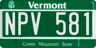 VT license plate NPV581