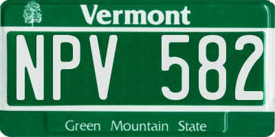 VT license plate NPV582