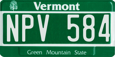VT license plate NPV584