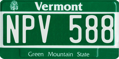 VT license plate NPV588
