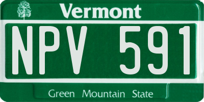 VT license plate NPV591