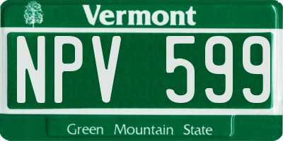 VT license plate NPV599