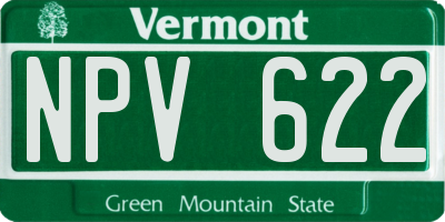 VT license plate NPV622