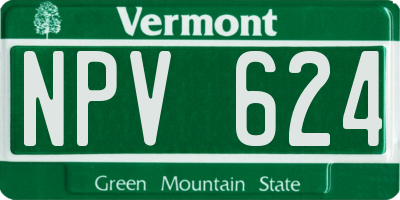 VT license plate NPV624