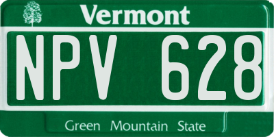 VT license plate NPV628