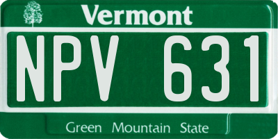 VT license plate NPV631