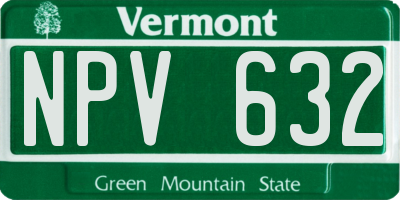 VT license plate NPV632