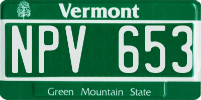 VT license plate NPV653