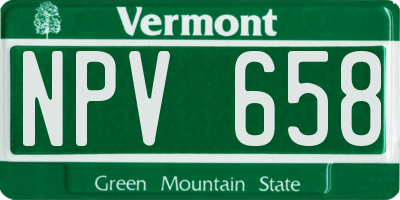 VT license plate NPV658