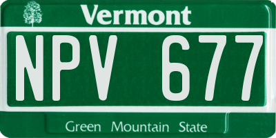 VT license plate NPV677
