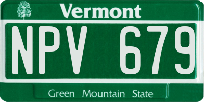 VT license plate NPV679
