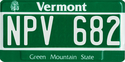 VT license plate NPV682