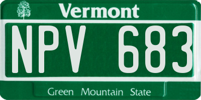VT license plate NPV683
