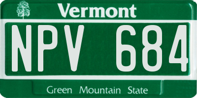 VT license plate NPV684