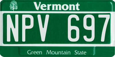 VT license plate NPV697