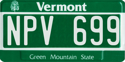 VT license plate NPV699