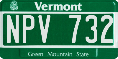 VT license plate NPV732