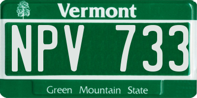 VT license plate NPV733