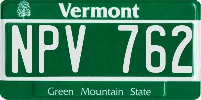 VT license plate NPV762