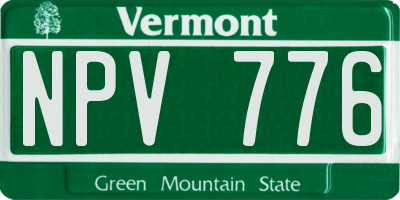 VT license plate NPV776