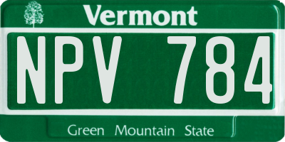 VT license plate NPV784