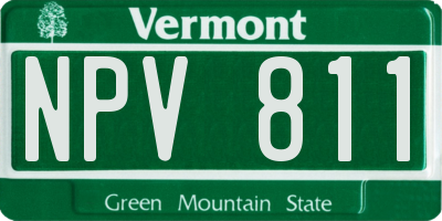 VT license plate NPV811