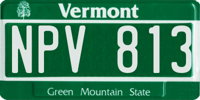 VT license plate NPV813