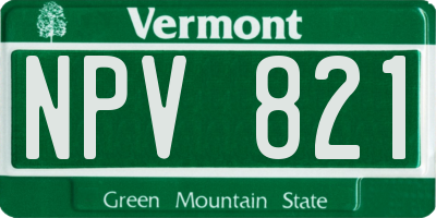 VT license plate NPV821