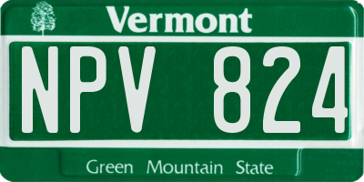 VT license plate NPV824