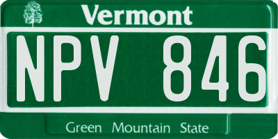 VT license plate NPV846