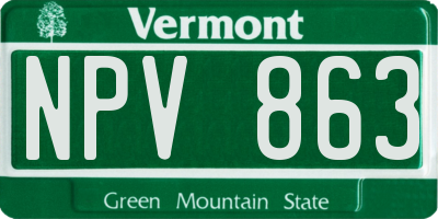 VT license plate NPV863