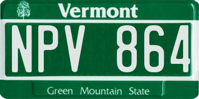 VT license plate NPV864