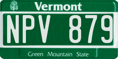 VT license plate NPV879