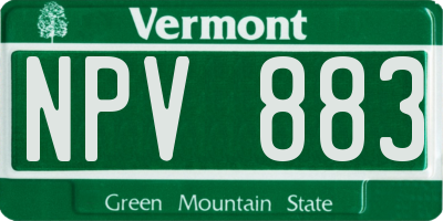 VT license plate NPV883