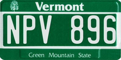 VT license plate NPV896