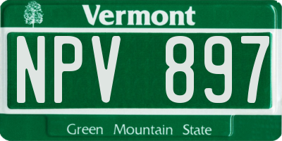 VT license plate NPV897