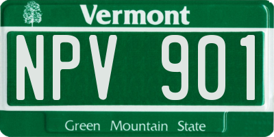 VT license plate NPV901