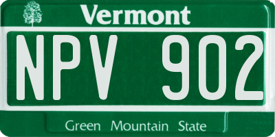 VT license plate NPV902