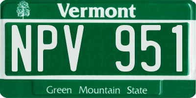 VT license plate NPV951