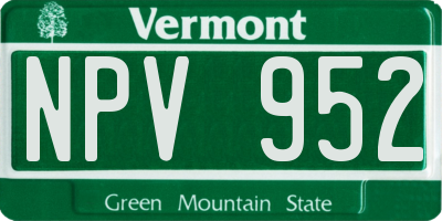 VT license plate NPV952