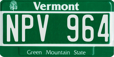 VT license plate NPV964