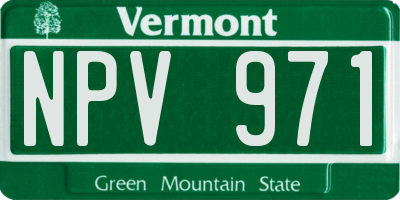 VT license plate NPV971