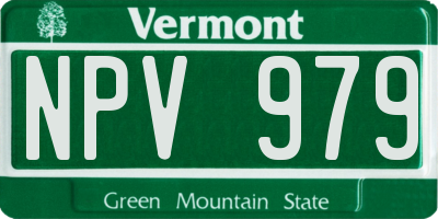 VT license plate NPV979