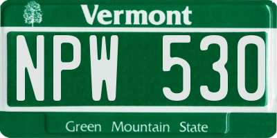 VT license plate NPW530