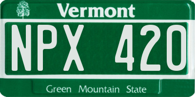 VT license plate NPX420