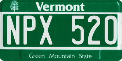VT license plate NPX520