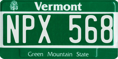VT license plate NPX568