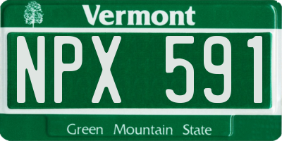VT license plate NPX591