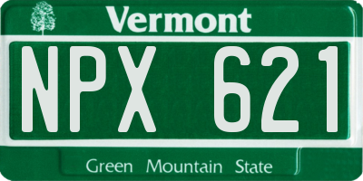 VT license plate NPX621