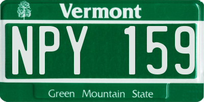 VT license plate NPY159